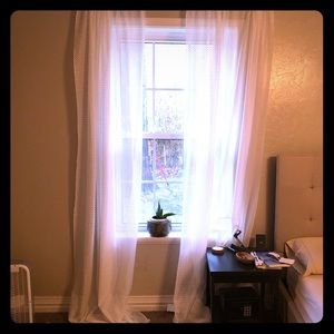 Shear White Curtains
